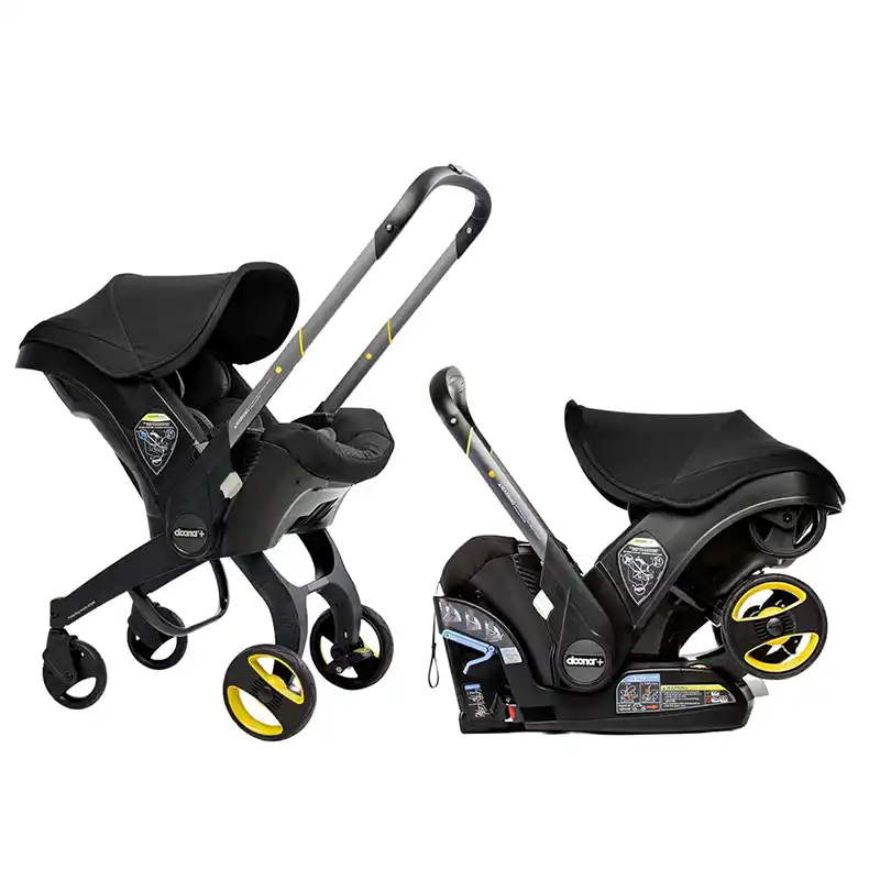 A grey stroller